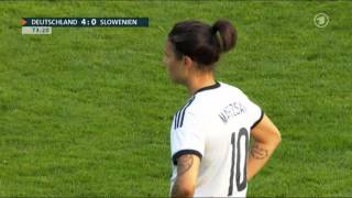 Frauenfussball WM Qualifikation Deutschland Slowenien 2 Halbzeit [upl. by Llenrup]