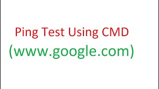 Method 1  Ping Test Using CMD Windows 10  Packet Loss Test  CMD Ping Test Google Server [upl. by Eilrebmik]