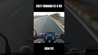 2021 Yamaha FZS V3 BS6 Top Speed  Pure Sound shorts [upl. by Loutitia]