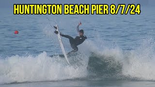 Huntington Beach Pier August 7th 2024 RAW Video [upl. by Kyre296]