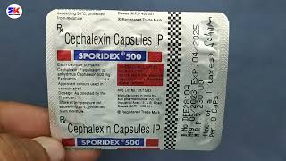 Sporidex 500Mg Capsule  Cephalexin Capsule  Sporidex 500 Capsule Uses Benefits Dosage Review [upl. by Aleafar]