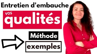 Quelles sont vos qualités réponse  exemples [upl. by Yentirb697]