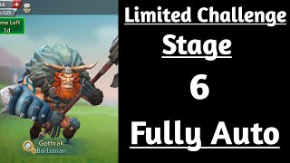 Barbarian limited challenge stage 6 autoBarbaric journey stage 6 auto  Lords Mobile [upl. by Sarette702]