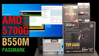 Amd Ryzen 7 5700G Passmark Performance Test benchmark  Asus Tuf Gaming B550M Plus  5700G benchmark [upl. by Farly]