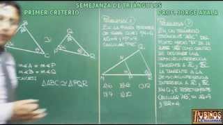 SEMEJANZA DE TRIANGULOS PRIMER CRITERIO [upl. by Joane]