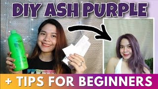 I DYED MY HAIR ASH PURPLE AT HOME  TIPS FOR BEGINNERS PHILIPPINES NOT A TUTORIAL [upl. by Stephie]