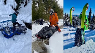 INSANE SLED FAILS AND WINS 3  Snowmobile Fail Compilation 2024 [upl. by Tamera]