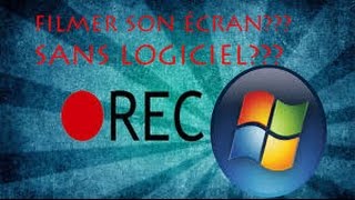 TUTO  FILMER SON ÉCRAN PC SANS LOGICIEL [upl. by Nyllij]