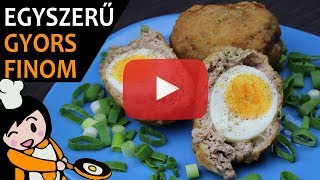 Tojással töltött fasírtgombóc  Recept Videók [upl. by Lalage]