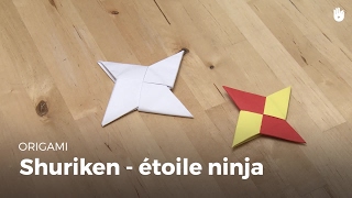 Comment faire un Shuriken  Étoile Ninja en papier  Origami [upl. by Anais228]