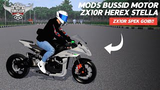 Mods bussid kawasaki zx10r spek dewa  zx10r herex stella [upl. by Cherin]