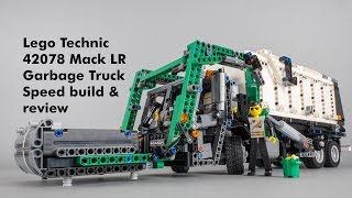 Lego Technic 42078 Mack LR Garbage Truck B model speed build amp review with Trashcam footage [upl. by Itsim]