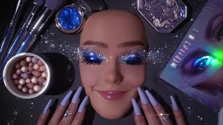 ASMR Cosmic Glam Makeup Application  Whispered Video For Sleep [upl. by Leahcir]