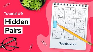 Hidden pairs  a Sudoku technique for beginners [upl. by Novick]