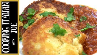 Fried Polenta with Parmesan Cheese  Cooking Italian with Joe [upl. by Anirtac945]