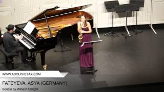 Dinant 2014  Fateyeva Asya Sonate by William Albright [upl. by Lenoil]