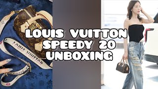 루이비통 스피디 20 언박싱❤️  LOUIS VUITTON SPEEDY 20 UNBOXING [upl. by Aloivaf]