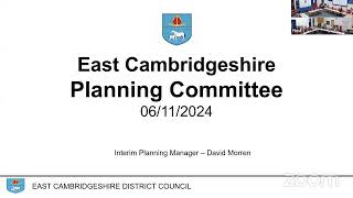 East Cambridgeshire District Council  Planning Committee  6th November 2024 [upl. by Ndnarb]