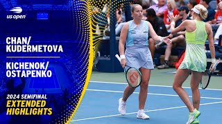 ChanKudermetova vs KichenokOstapenko Extended Highlights  2024 US Open Semifinal [upl. by Chlori606]