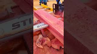 building with chainsaw lumber made easy with the Norwood pm14 portamill just use the saw you have [upl. by Avram]