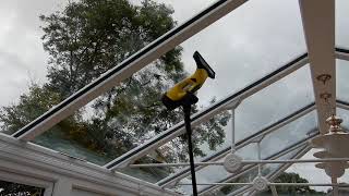 Washing the Conservatory Roof  Karcher WV5 Premium Window Vac [upl. by Arec]