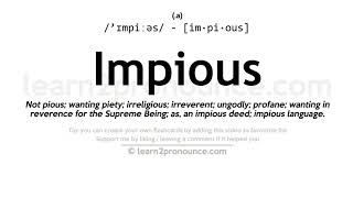 Impious pronunciation and definition [upl. by Callida883]