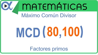 Máximo Común Divisor por descomposición en factores primos ejemplo 3 de 4  Aritmética  Vitual [upl. by Obadias32]