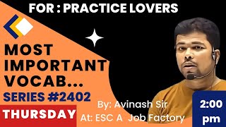 Most important vocab  vocab practice for CGL CHSL AND STENO  English by Avinash Sir [upl. by Avaria]