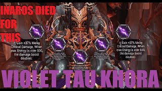 WARFRAME NEW 5 VIOLET TAU SHARD KHORA  God Roll Stat Stick  Whispers In The Wall [upl. by Vidda151]