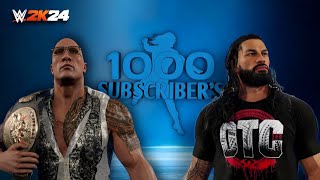 WWE 2K24 Special Stream 1000 Subscribers Celebration wwe wwe2k24 wwe2k24gameplay [upl. by Neitsabes]