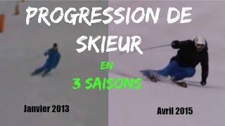 Progression de skieur sur 3 saisons  de skieur MOYEN à TRES BON SKIEUR par le Labo du skieur [upl. by Aviv]