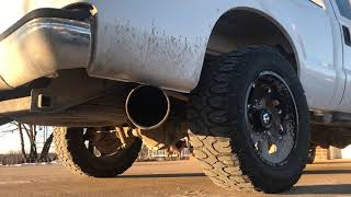 60 Powerstroke Straight Pipe Cold Start 17°f [upl. by Leviralc579]