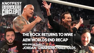 The Rock Returns to WWE  AEW Worlds End Review wJordan Olds  Squared Circle Pit [upl. by Yddor783]