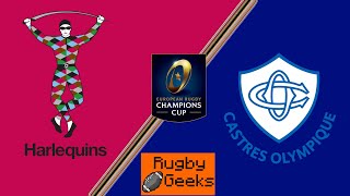 LIVE HARLEQUINS V CASTRES CHAMPIONS CUP RUGBY 2022  Alternative Commentary [upl. by Lowenstein]