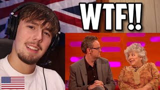 SHE SAID WHAT  American Reacts to Miriam Margolyes on Graham Norton [upl. by Valiant]