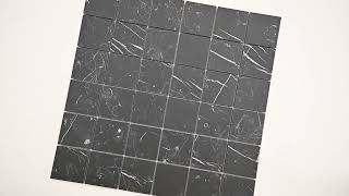 Regallo Marquina Noir 2X2 Matte Porcelain Mosaic Tile [upl. by Kellene]