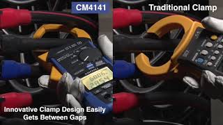 HIOKI AC Clamp Meter CM4141  New Clamp Design Lets You Get Between Thick Conductors with Ease [upl. by Ahsiniuq]