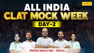 Day 2 Mock Analysis  7 Days 7 Mocks  CLAT 2025 Mock Week  Mock Test Paper Analysis Series [upl. by Nivalc545]