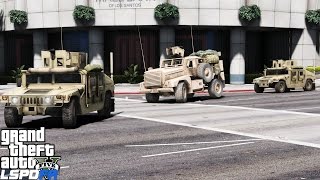 Humvees Escorting Armored Military Personnel Carrier in GTA 5 [upl. by Nayra]