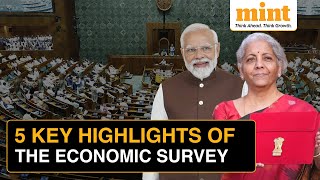 Budget 2024 Economic Survey Explained In 5 Minutes  Key Highlights Of Economic Survey [upl. by Tabshey]