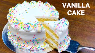 Vanilla Cake Recipe  Vanilla Cake Without Oven  Birthday Cake Recipe [upl. by Diao]