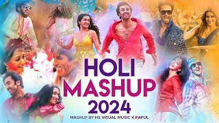 Holi Mashup 2024 Rang Barse Colors of Festival HS Visual Music x Papul  Best of Holi Mashup 2024 [upl. by Eikin]