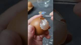 002 ASMR  Peel a Raw Egg shorts egg funny [upl. by Posner]