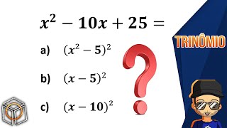 Aula 07 Fatoração do Trinômio Quadrado x²10x25 [upl. by Elad]
