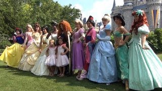 Princess Merida Coronation 11 Princesses w Merida Repunzel Ariel Belle Cinderella Jasmine [upl. by Ddej]