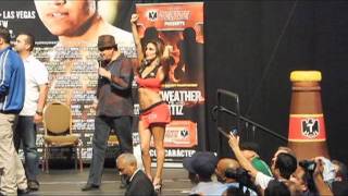 MAYWEATHER VS ORTIZ TECATE GIRL [upl. by Hairaza]