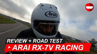 Arai RX7V Racing FullFace Helmet Review and Road Test  ChampionHelmetscom [upl. by Dnomed201]