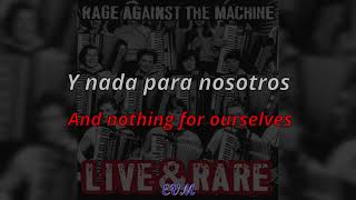 Zapatas Blood  Rage Against The Machine  Letra InglésEspañol [upl. by Resarf]