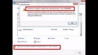 How to Fix Windows Installation Error 0x80300001windows computer laptop error [upl. by Aila]