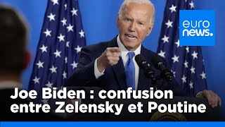 Joe Biden défend sa candidature malgré sa confusion entre Zelensky et Poutine  euronews 🇫🇷 [upl. by Riesman473]